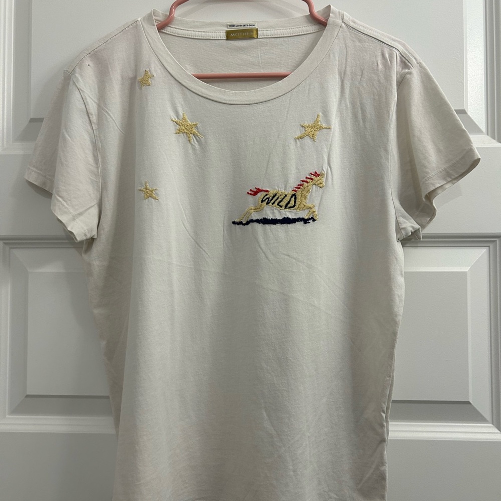 MOTHER T-Shirt with Embroidered Design